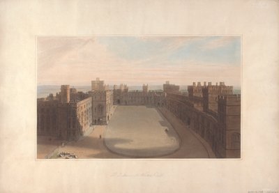 Le Quadrilatère, Château de Windsor - Vue depuis la Tour Ronde, Château de Windsor - William Daniell