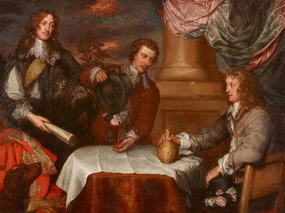 Portrait du Prince Rupert, Colonel William Legge (probablement) et Colonel John Russell - William Dobson