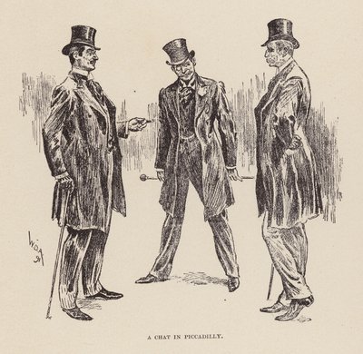 Une conversation à Piccadilly (gravure) - William Douglas Almond