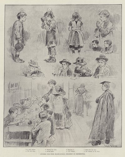 Dîners pour les enfants pauvres des écoles publiques à Shoreditch - William Douglas Almond