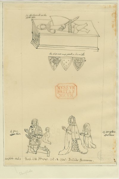 Église de Tamworth - Tombe : tracé à l