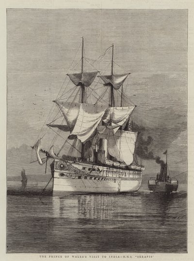 La visite du prince de Galles en Inde, HMS Serapis - William Edward Atkins