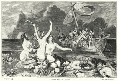 Ulysse et les Sirènes (gravure) - William Ellis