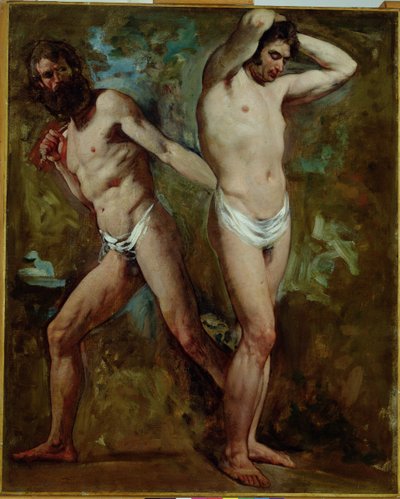 Deux nus masculins debout - William Etty
