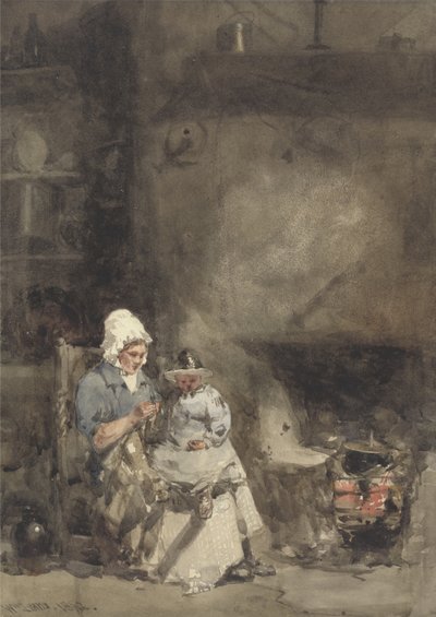 Une femme et un enfant près d