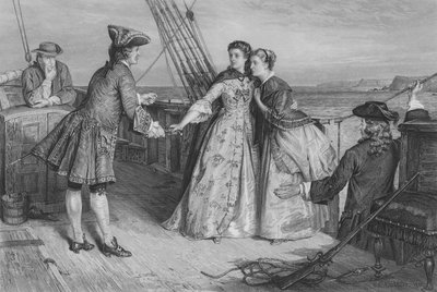 Minna prenant le pistolet de Bunce pour se défendre elle et sa sœur (gravure) - William Ewart Lockart