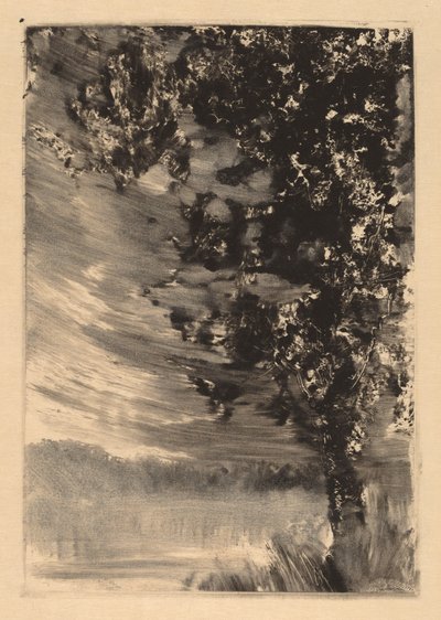 Paysage au Clair de Lune avec Arbre à Droite - William Fowler Hopson