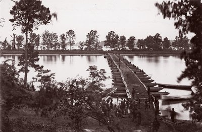 Pont de pontons sur la rivière James, vers 1864 - William Frank Browne