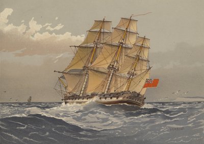 Frégate de 38 canons, vers 1770 - William Frederick Mitchell