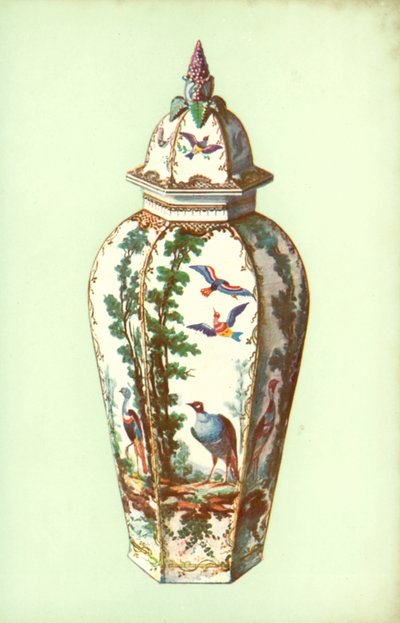Vase, Bristol, avec des oiseaux exotiques - William Gibb