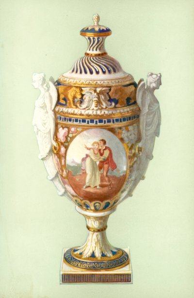 Vase, Chelsea-Derby, avec Poignées en Biscuit - William Gibb