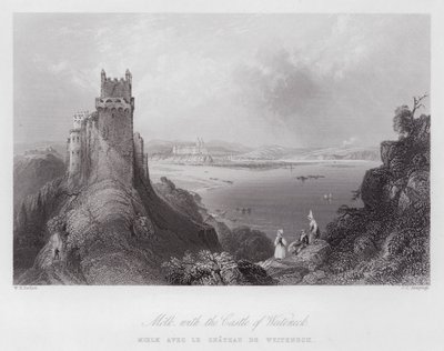 Molk, avec le château de Weiteneck (gravure) - William H. Bartlett