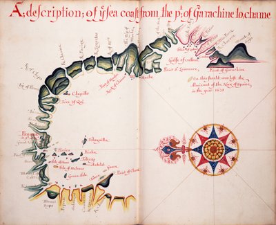 Description de la côte de Garachine à Chame - William Hack