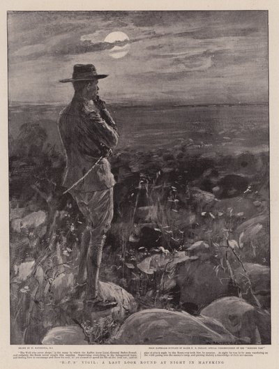 La veille de B-P, un dernier regard nocturne à Mafeking - William Hatherell