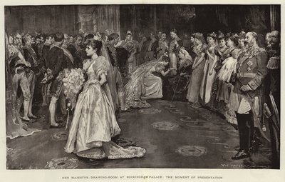 Le salon de Sa Majesté au palais de Buckingham, le moment de la présentation - William Hatherell