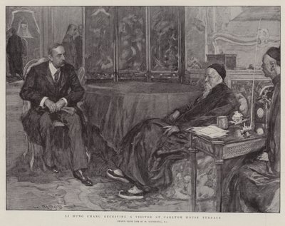 Li Hung Chang recevant un visiteur à Carlton House Terrace - William Hatherell