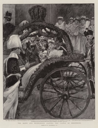 La Mariée et le Marié quittant le Château d