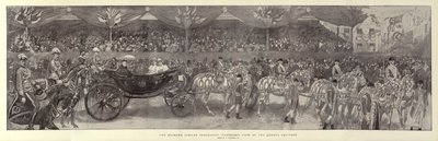 Le cortège du jubilé de diamant, vue panoramique de l