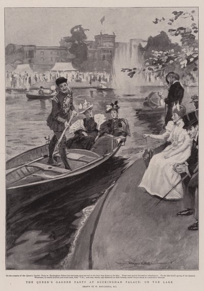 La Garden Party de la Reine au Palais de Buckingham, sur le lac - William Hatherell