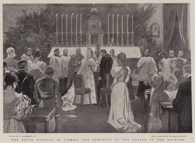 Le Mariage Royal à Vienne, la Cérémonie dans la Chapelle du Hofburg - William Hatherell