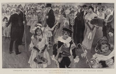 La Nuit des Rois en ville, le bal costumé des enfants à la Mansion House - William Hatherell