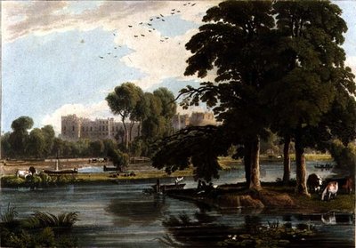 Vue du Château de Windsor depuis les terrains de jeu du Collège d