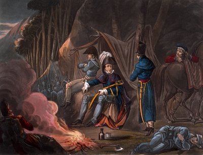 Halte dans les Pyrénées en juillet 1813, gravé par J.C. Stadler, publié par Thomas Tegg, 1818 - William Heath