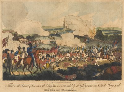 Pris au Moment où les Cuirassiers étaient entourés par le 79e Régiment et les Greys Écossais à la Bataille de Waterloo, 18 juin 1815, gravé par Romney et publié par Richard Evans, 1816 - William Heath