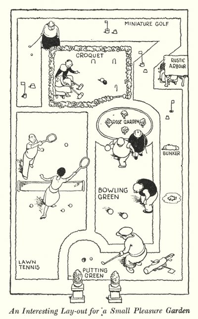 Un Aménagement Intéressant pour un Petit Jardin de Plaisir - William Heath Robinson