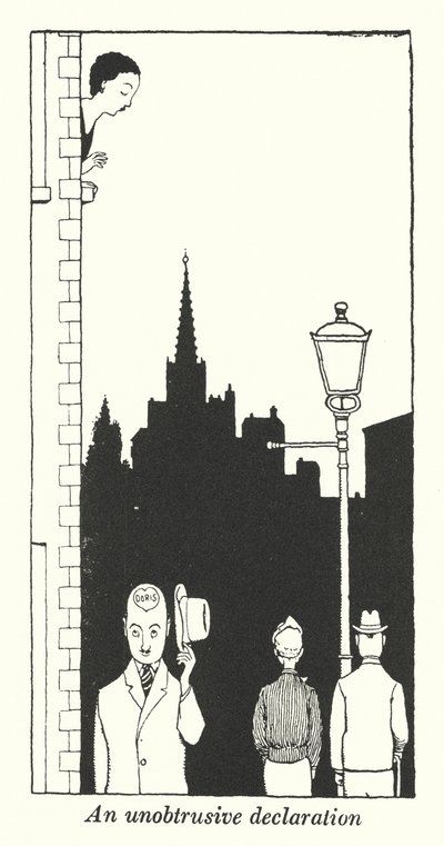 Une déclaration discrète (lithographie) - William Heath Robinson