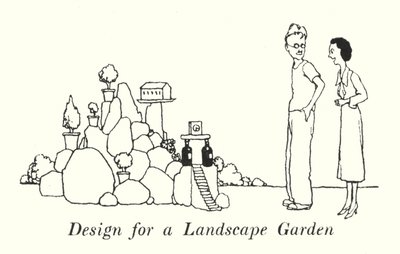 Conception pour un jardin paysager - William Heath Robinson