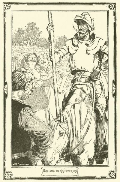Illustration pour Don Quichotte (lithographie) - William Heath Robinson