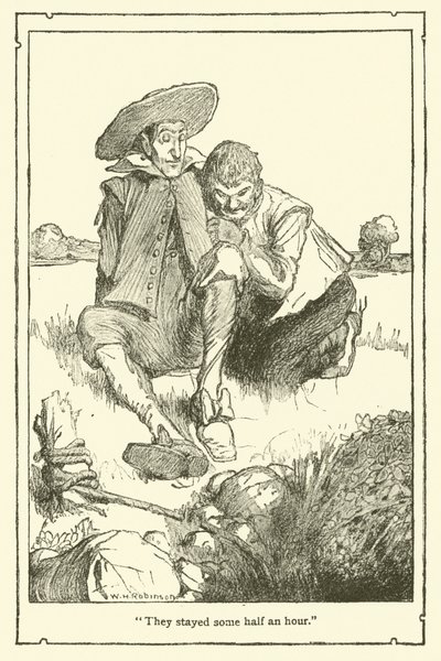 Illustration pour Don Quichotte (lithographie) - William Heath Robinson