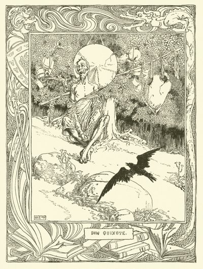 Illustration pour Don Quichotte - William Heath Robinson
