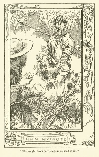 Illustration pour Don Quichotte - William Heath Robinson