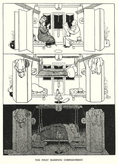 Illustration pour Railway Ribaldry par W Heath Robinson - William Heath Robinson