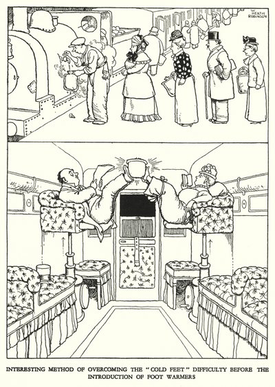 Illustration pour Railway Ribaldry par W Heath Robinson - William Heath Robinson