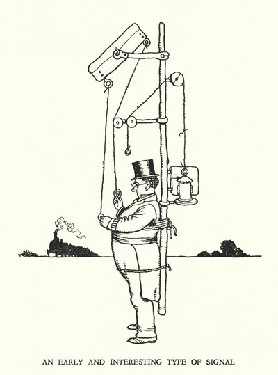 Illustration pour Railway Ribaldry par W Heath Robinson - William Heath Robinson