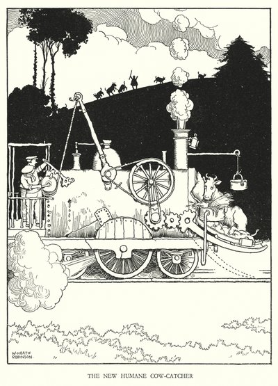 Illustration pour Railway Ribaldry par W Heath Robinson - William Heath Robinson