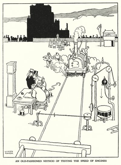 Illustration pour Railway Ribaldry par W Heath Robinson - William Heath Robinson