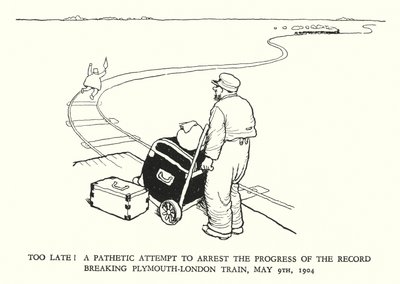 Illustration pour Railway Ribaldry par W Heath Robinson - William Heath Robinson