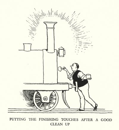 Illustration pour Railway Ribaldry par W Heath Robinson - William Heath Robinson