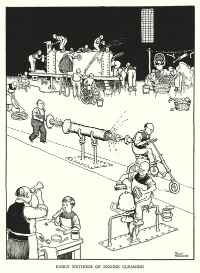 Illustration pour Railway Ribaldry par W Heath Robinson - William Heath Robinson
