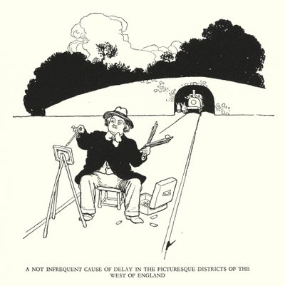Illustration pour Railway Ribaldry par W Heath Robinson - William Heath Robinson