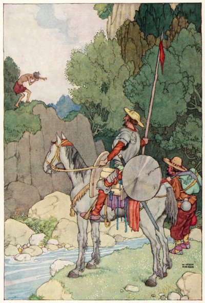 Illustration pour Les Aventures de Don Quichotte - William Heath Robinson