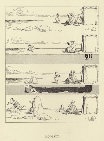 Modestie - William Heath Robinson