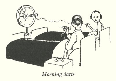 Fléchettes du matin (lithographie) - William Heath Robinson