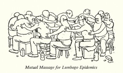 Massage mutuel pour les épidémies de lumbago - William Heath Robinson