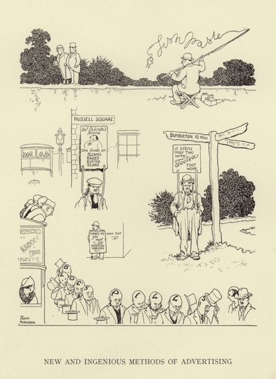 Nouvelles méthodes ingénieuses de publicité - William Heath Robinson