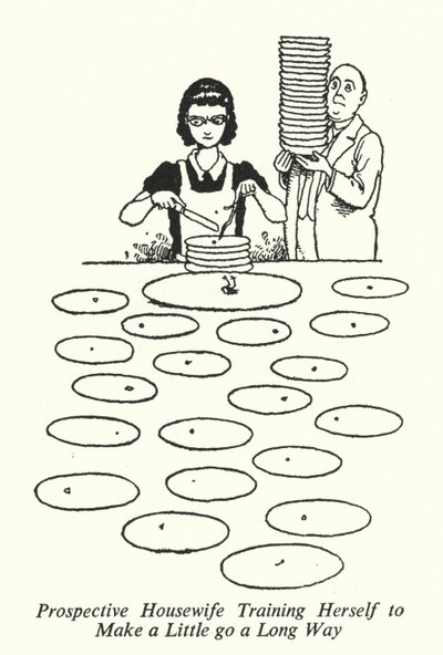 Formation de la future ménagère pour faire durer un peu longtemps - William Heath Robinson
